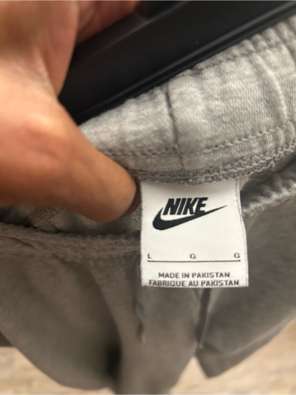 Nike Light Gray Jogger Sweatpants with Swoosh Tag - Picture 2 of 4